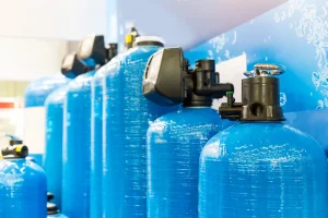 Filtration columns, water softening